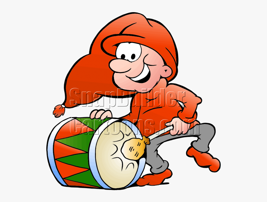 Christmas Elf Playing Drum - Trommel Weihnachten, Transparent Clipart