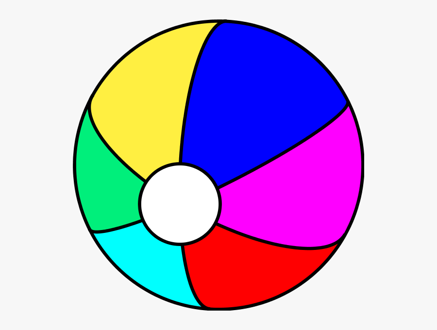 Beach Ball Vector Png - كرة كرتون, Transparent Clipart