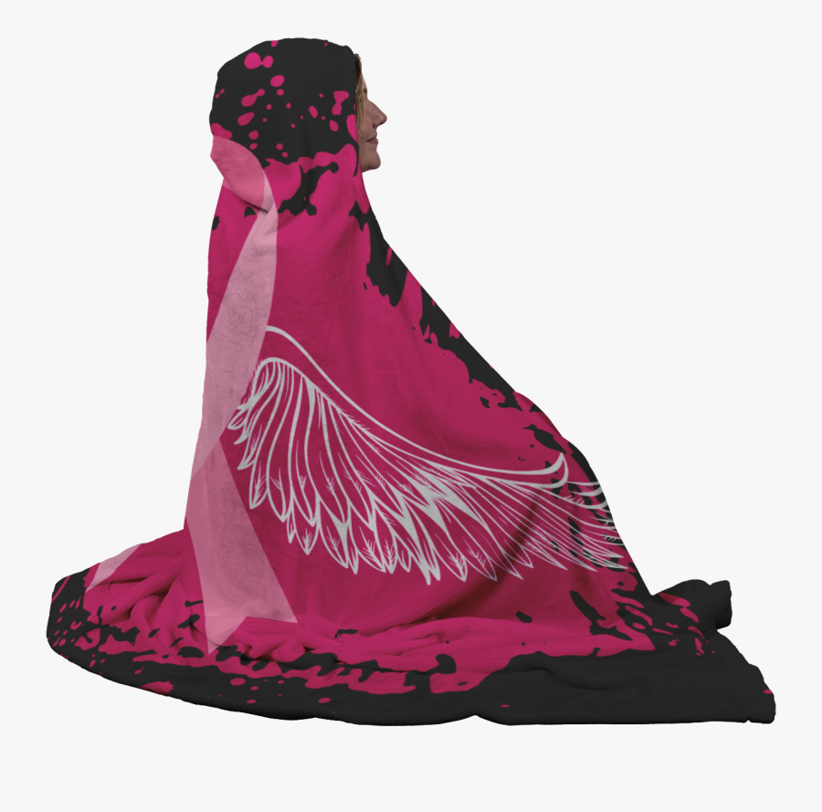 Pink Ribbon Angel Wings Hooded Blanket"
 Data-zoom="//cdn, Transparent Clipart