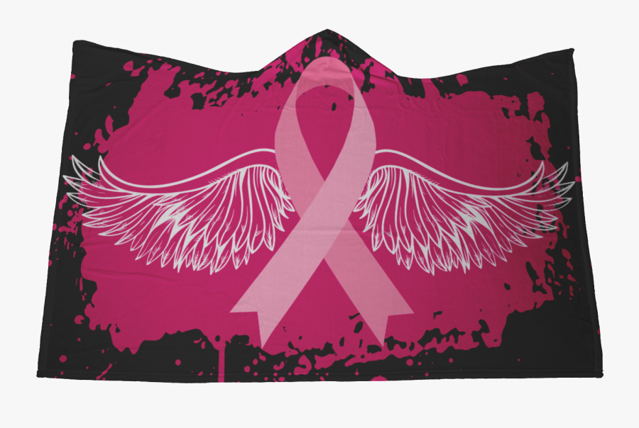 Pink Ribbon Angel Wings Hooded Blanket"
 Data-zoom="//cdn - Eagle, Transparent Clipart