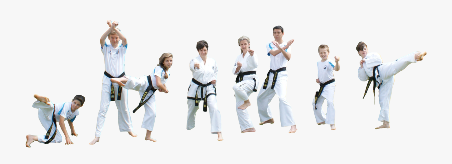Taekwondo Karate Black Belt Social Group Team - Taekwondo Group Black Belt, Transparent Clipart