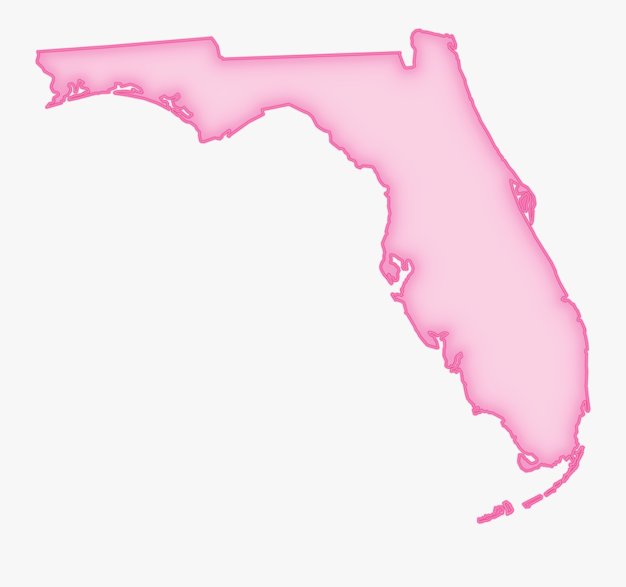 Transparent Red Glow Png - Florida Map Png, Transparent Clipart