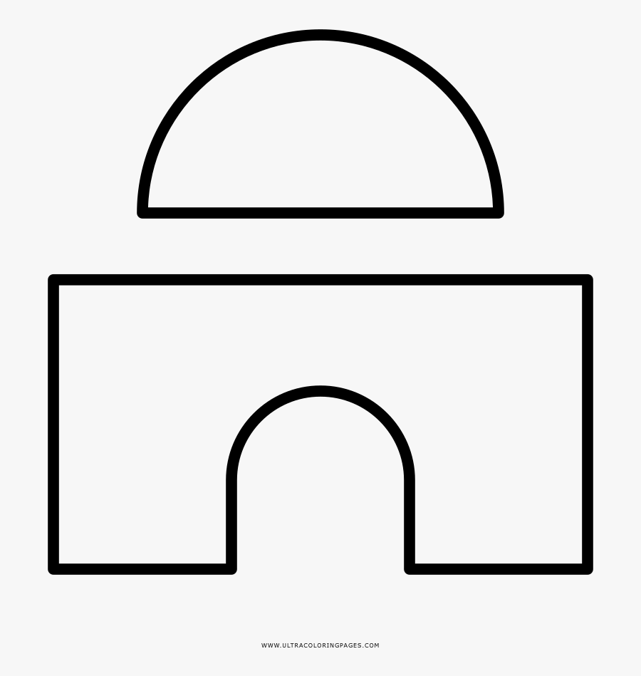 Temple Coloring Pages - Line Art, Transparent Clipart
