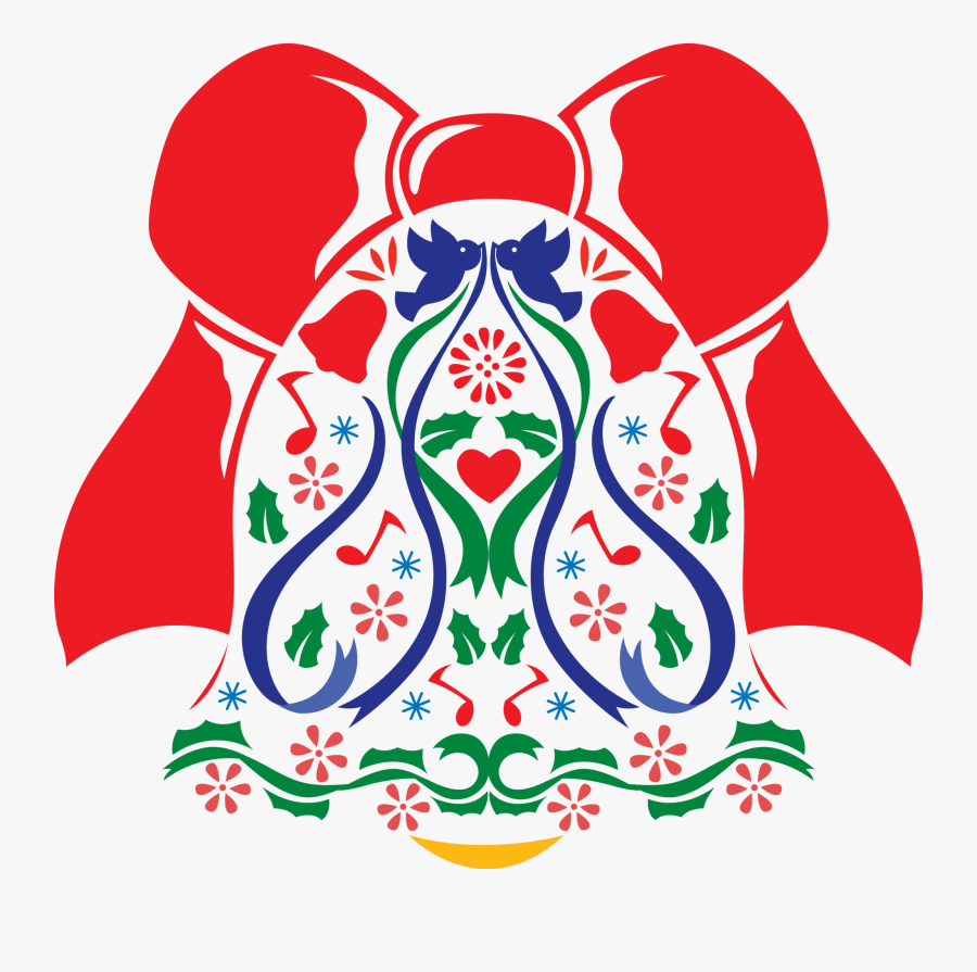 Christmas Celebration Bell Fake Tattoo, Christmas Celebration - Illustration, Transparent Clipart