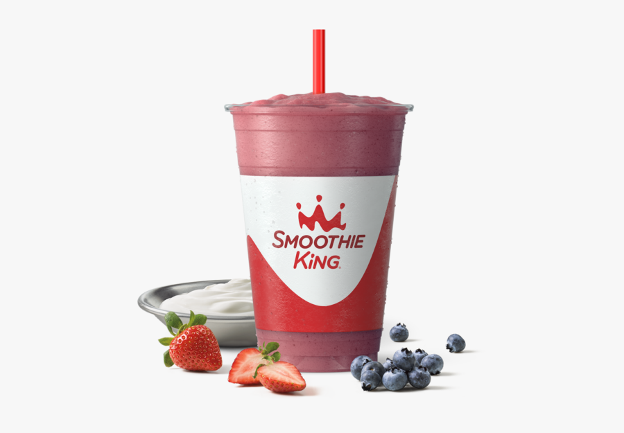 Sk Slim Greek Yogurt Strawberry Blueberry With Ingredients - Smoothie King Smoothie, Transparent Clipart