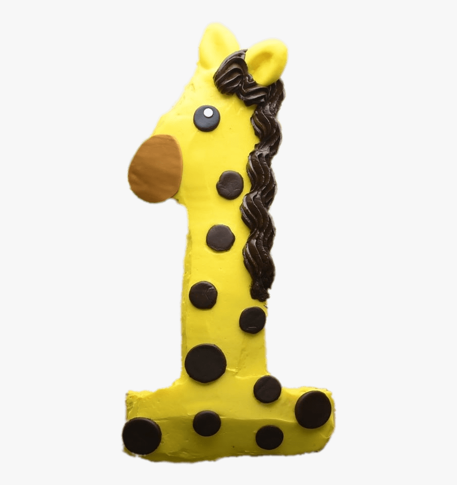 Giraffe Number 1 Cake - Giraffe Number One Cake, Transparent Clipart