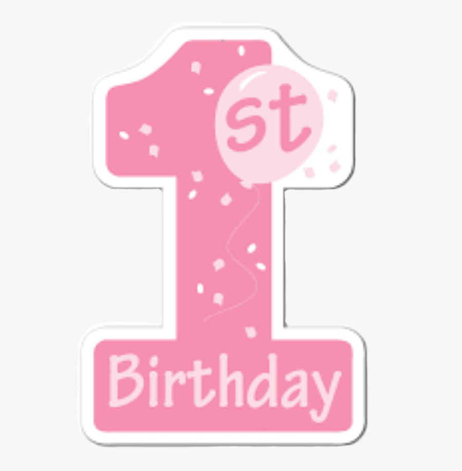 #number1 #numero1 #numbers #numero #pink #rosa #01 - 1st Birthday Clipart, Transparent Clipart