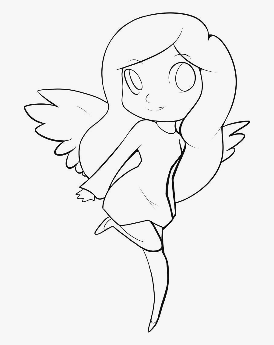Fairy Drawings Tattoo Paintings Anime Simple Free Drawing Simple Drawing Of Girl Free Transparent Clipart Clipartkey