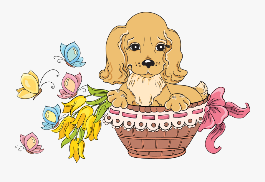 Kitten In Basket Drawing, Transparent Clipart