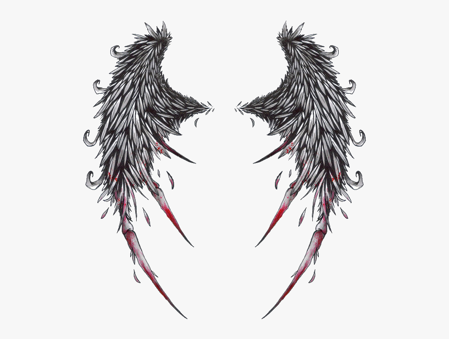 Tattoo Devil Demon Angel Png Free Photo Clipart - Angel Wings Tattoo, Transparent Clipart