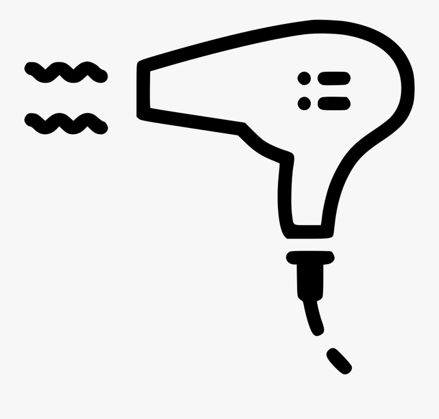 Hairdryer - Hair Dryer Icon Png White, Transparent Clipart
