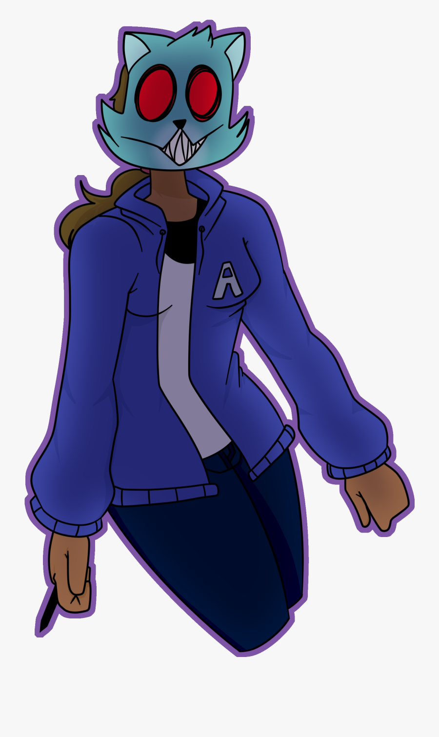 Blue Emo - Cartoon, Transparent Clipart