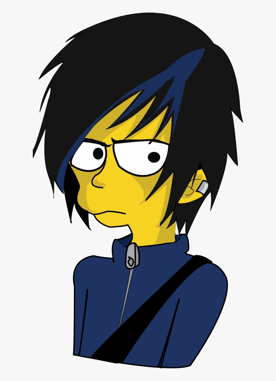 Emo Png Image Background - Emo Bart Los Simpson, Transparent Clipart