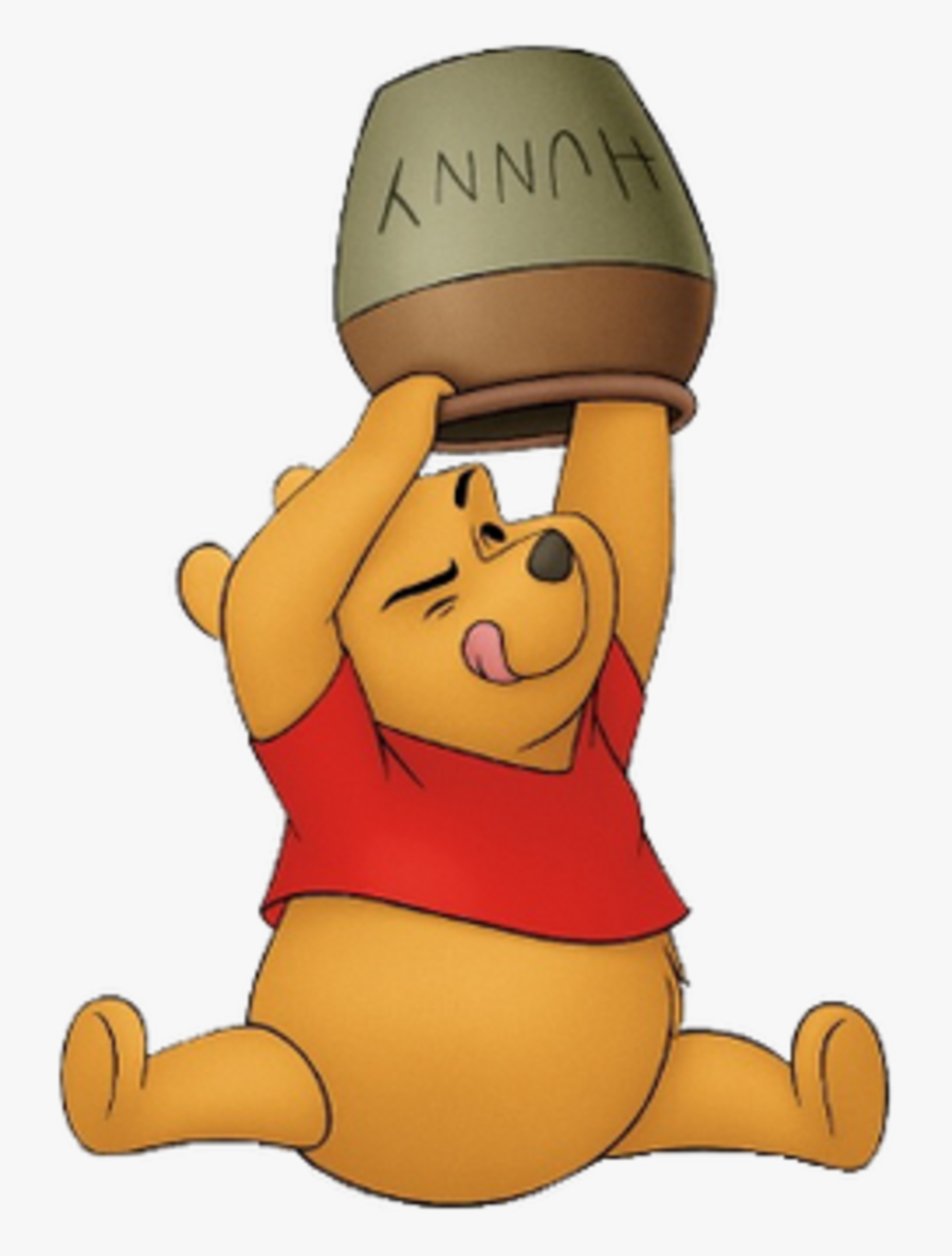 Winniethepooh - Winnie The Pooh And Honey Pot, Transparent Clipart