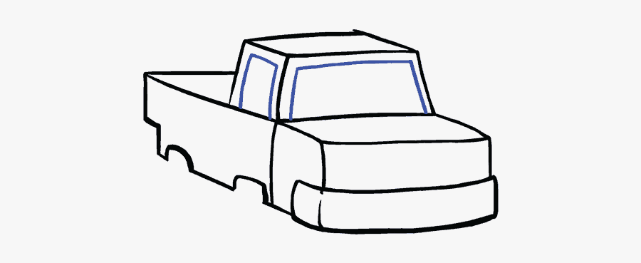 Easy Monster Truck Drawing, Transparent Clipart