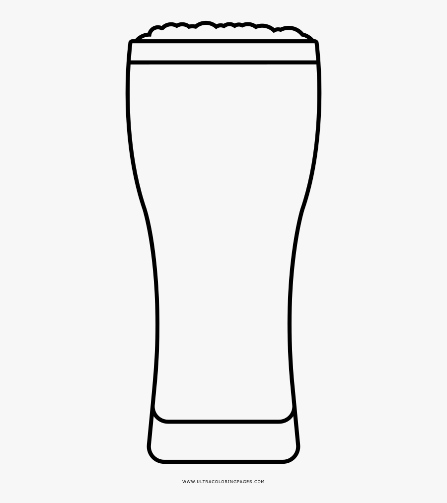 Beer Glass Coloring Page - Drawing, Transparent Clipart