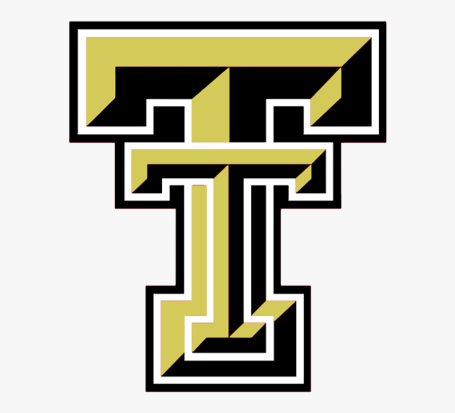 Transparent Tiger Mascot Clipart - Texas Tech Black And White Logo, Transparent Clipart