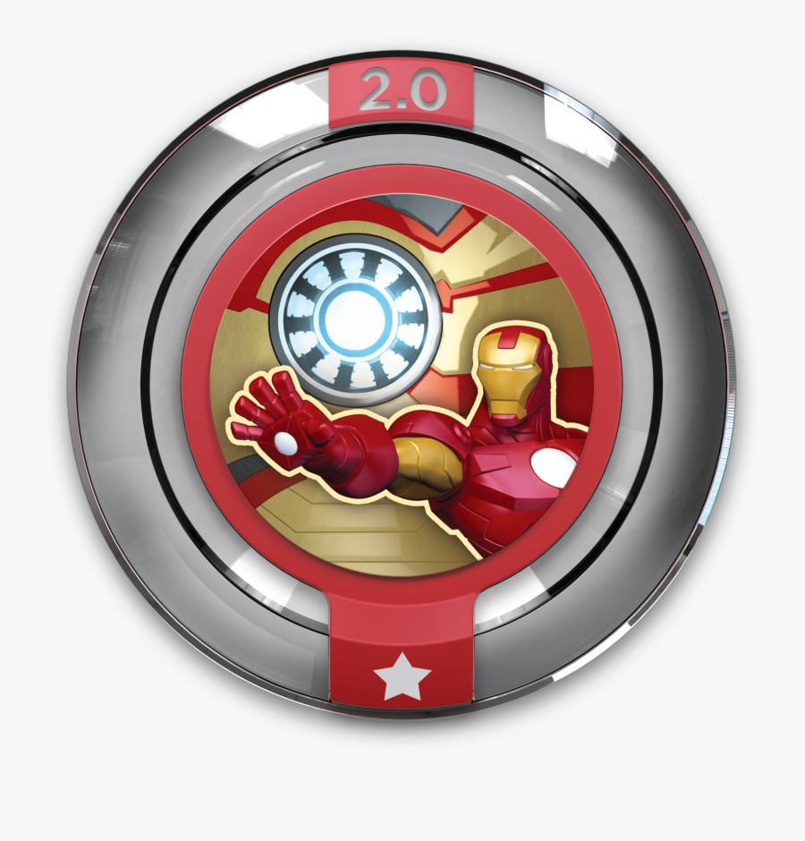 Transparent Arc Reactor Clipart - Disney Infinity 3.0 2.0 Power Discs, Transparent Clipart