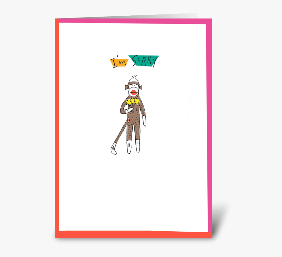 I"m Sorry Greeting Card, Transparent Clipart