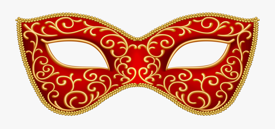 Mask Png Red - Red Masquerade Mask Clipart, Transparent Clipart