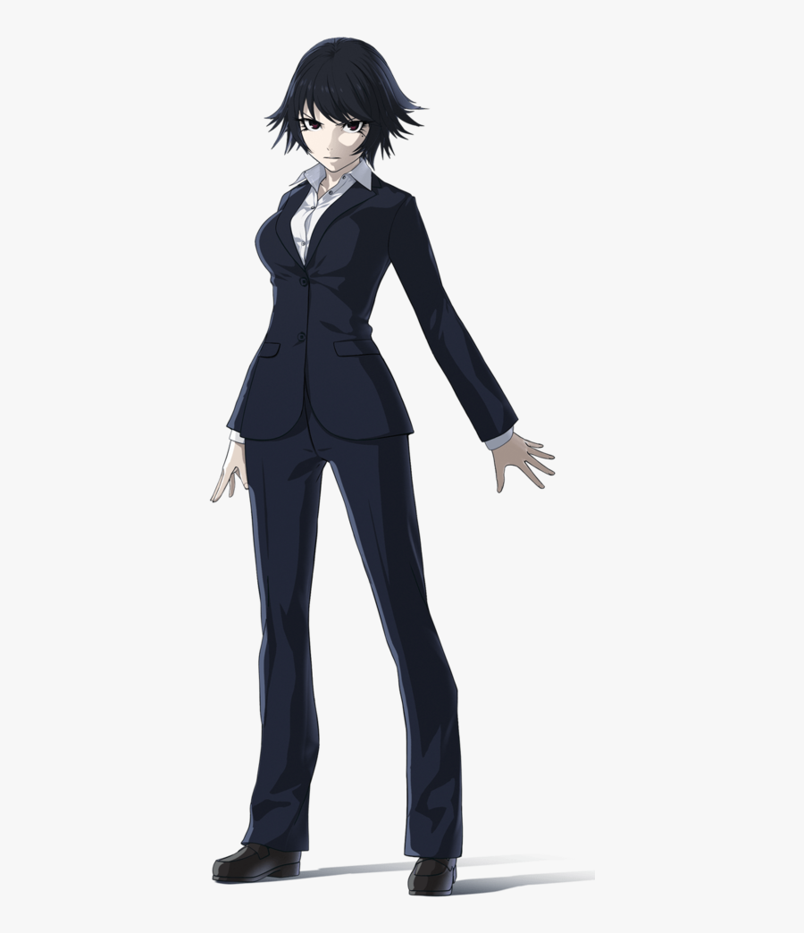Black Hair Anime Girl Suit, Transparent Clipart