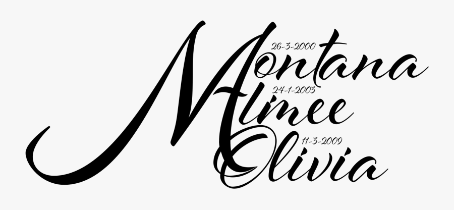 Clip Art Modern Tattoo Designs - Calligraphy, Transparent Clipart