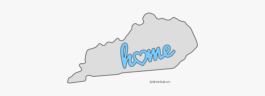 Kentucky Home Heart Stencil Pattern Template Shape, Transparent Clipart