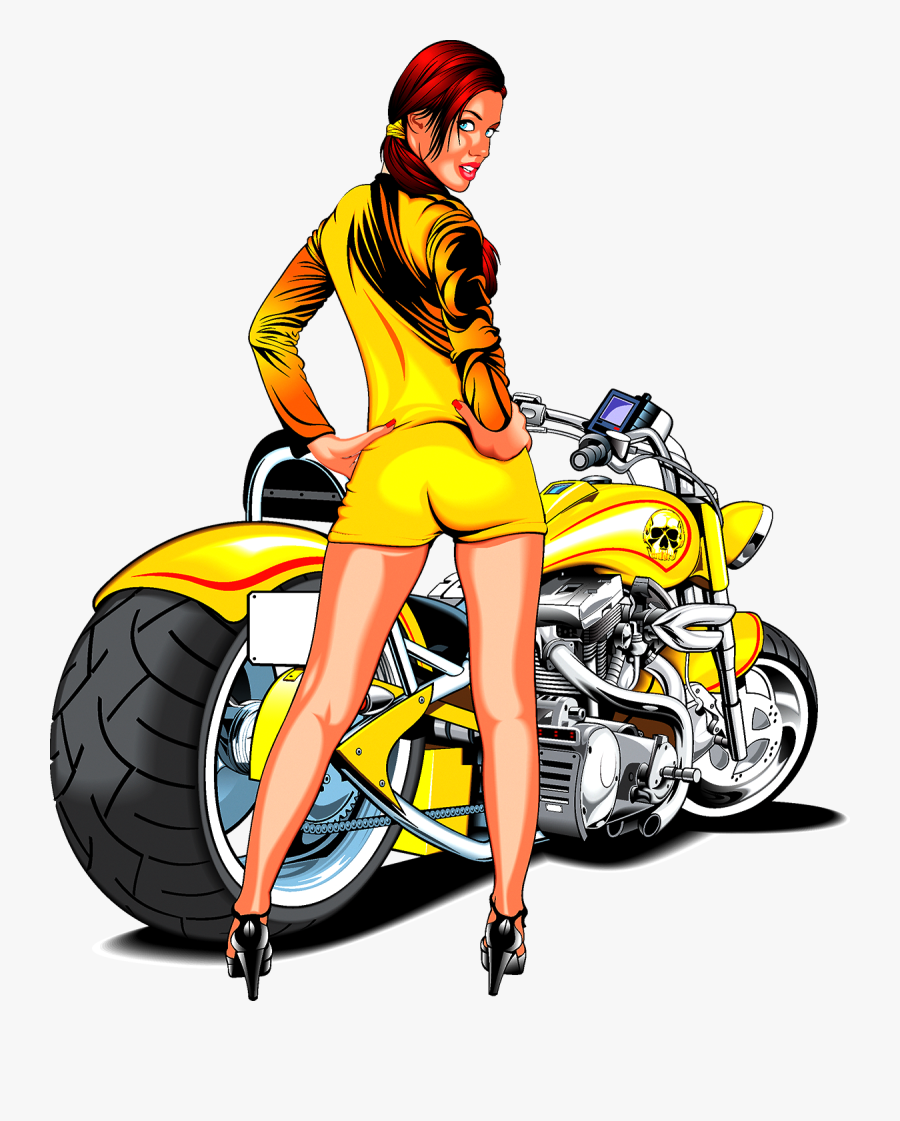 Scooter Cartoon Chopper Racing - Harley Davidson Motorcycle Png, Transparent Clipart