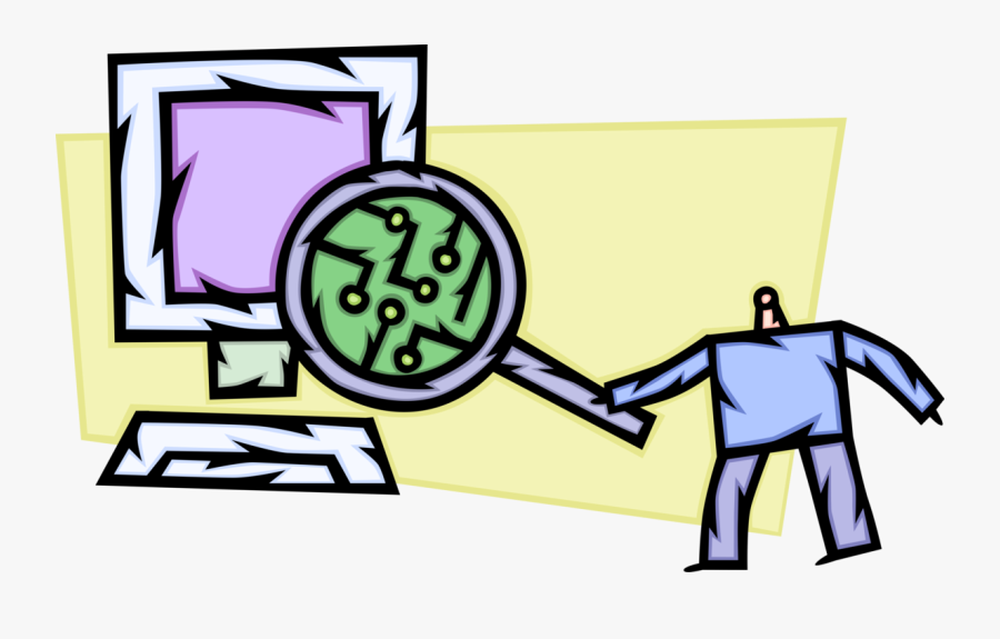 Vector Illustration Of Business Computer Technician, Transparent Clipart