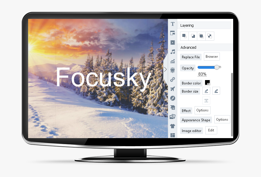 Tv Border Png -free Adjustment Of Transparency - Winter Wonderland Tablet Wallpaper Winter, Transparent Clipart