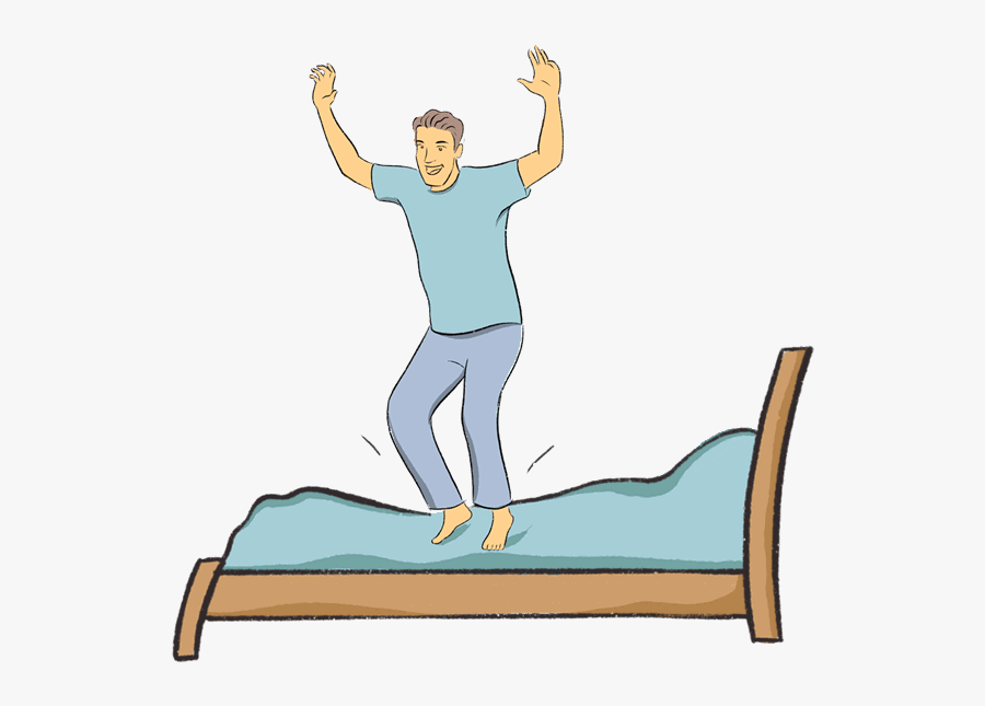 Saltar Sobre La Cama No Solo Afecta La Durabilidad - Dibujo Saltar En La Cama, Transparent Clipart