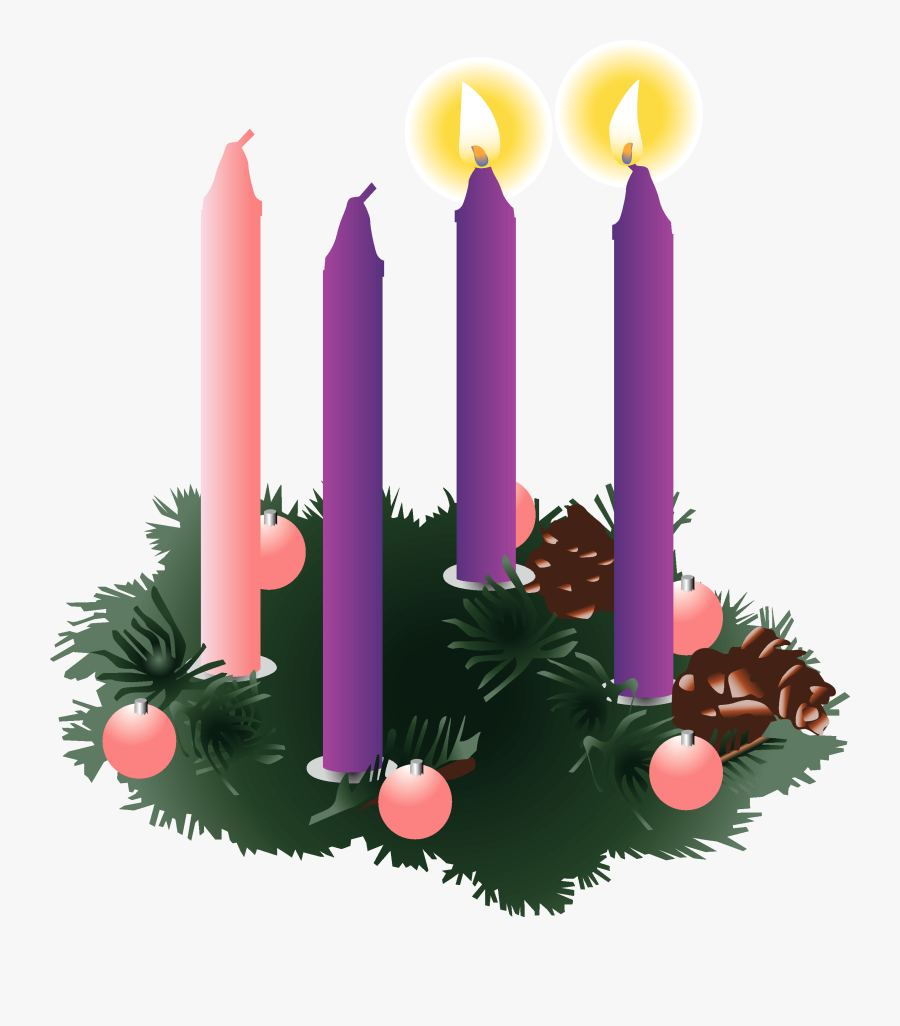 2nd Sunday Of Advent C - Three Advent Candles Lit is a free transparent bac...