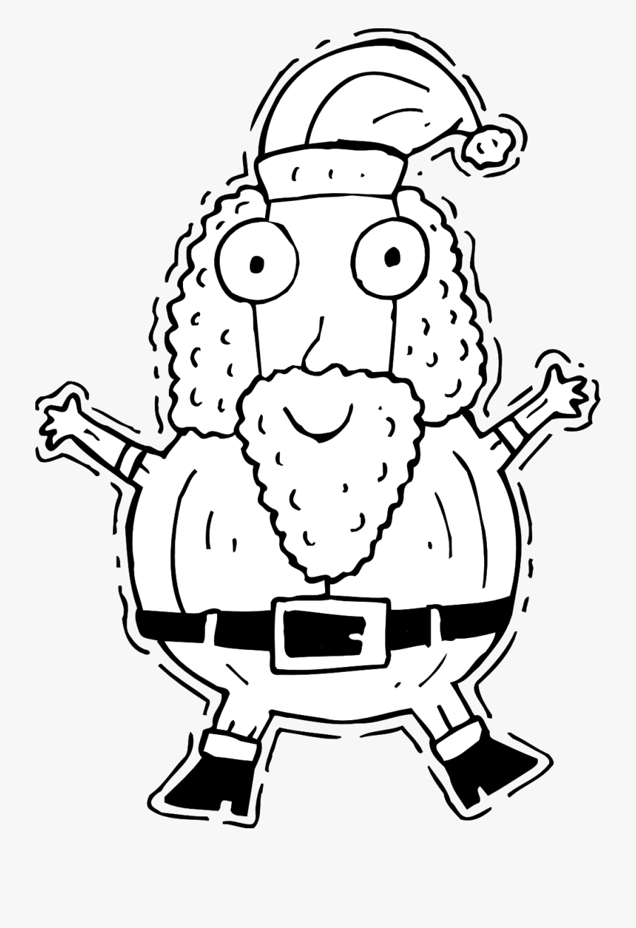 Artfavor Santa Claus 2 Scalable Vector Graphics Svg - Santa Claus Seated Black And White Clipart, Transparent Clipart