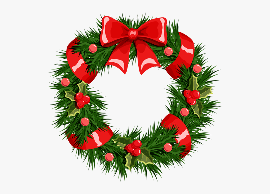 Vertical Wreath Clipart Transparent Backround Amp Vertical - Transparent Background Christmas Wreath Clipart, Transparent Clipart