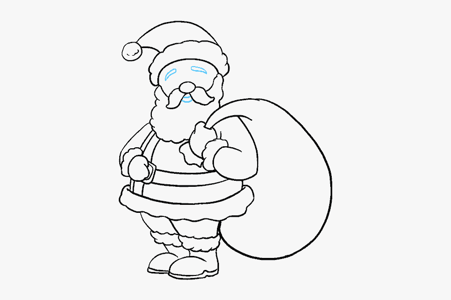 How To Draw Santa Claus - Draw Santa Claus Step By Step, Transparent Clipart
