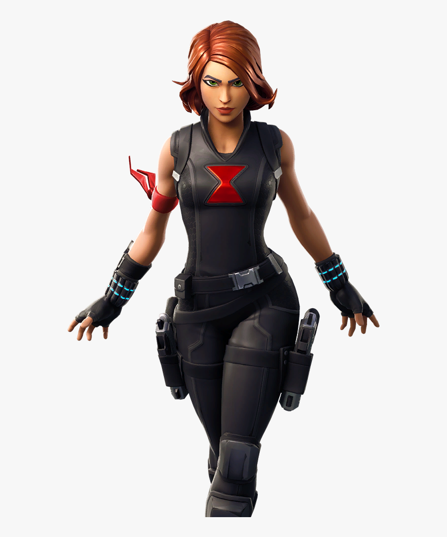 Transparent Black Widow Clipart - Fortnite Black Widow Skin Png, Transparent Clipart