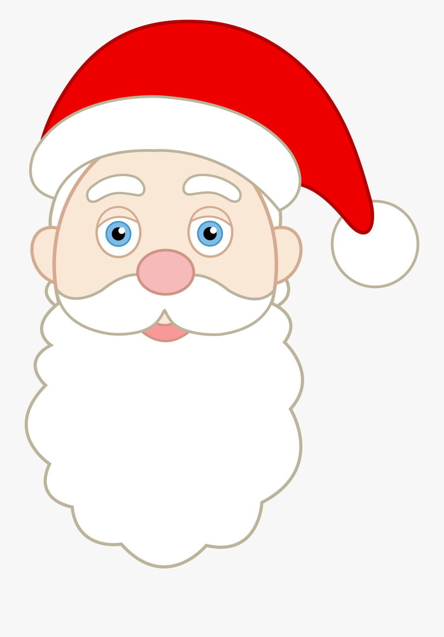 Face Of Santa Claus - Simple Santa Claus Mask, Transparent Clipart