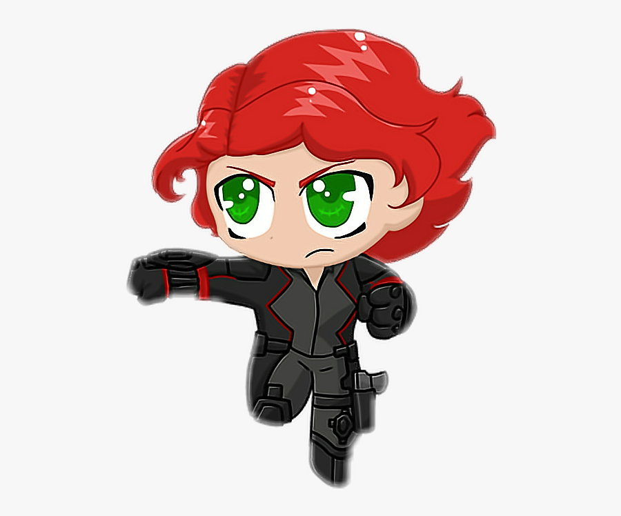 #blackwidow #natasharomanoff #avengers #chibi #marvel - Black Widow Chibi Png, Transparent Clipart