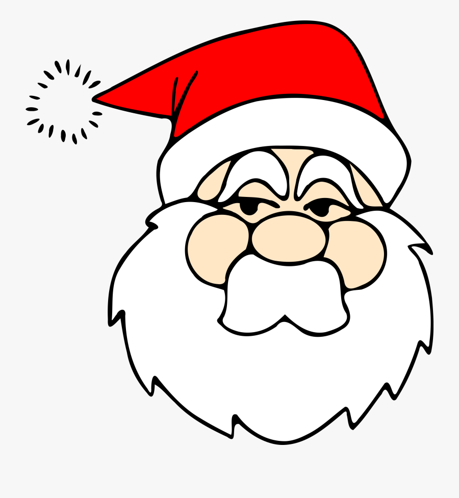 Head Clipart Santa Claus - Santa Head Transparent Background, Transparent Clipart