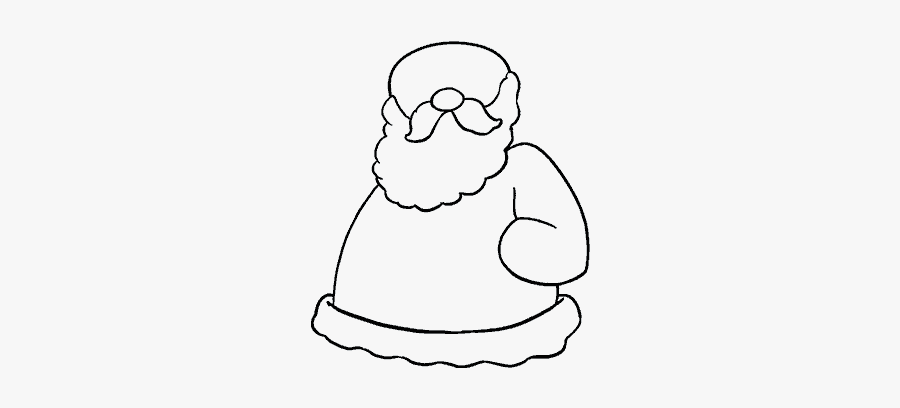 How To Draw Santa Claus - Line Art, Transparent Clipart