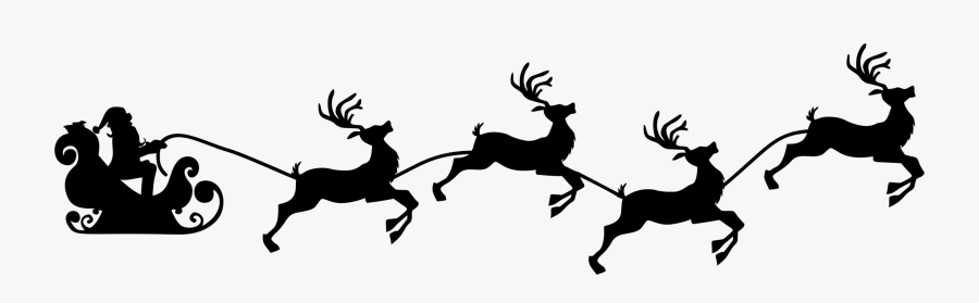 Clipart - Santa And Reindeer Svg, Transparent Clipart