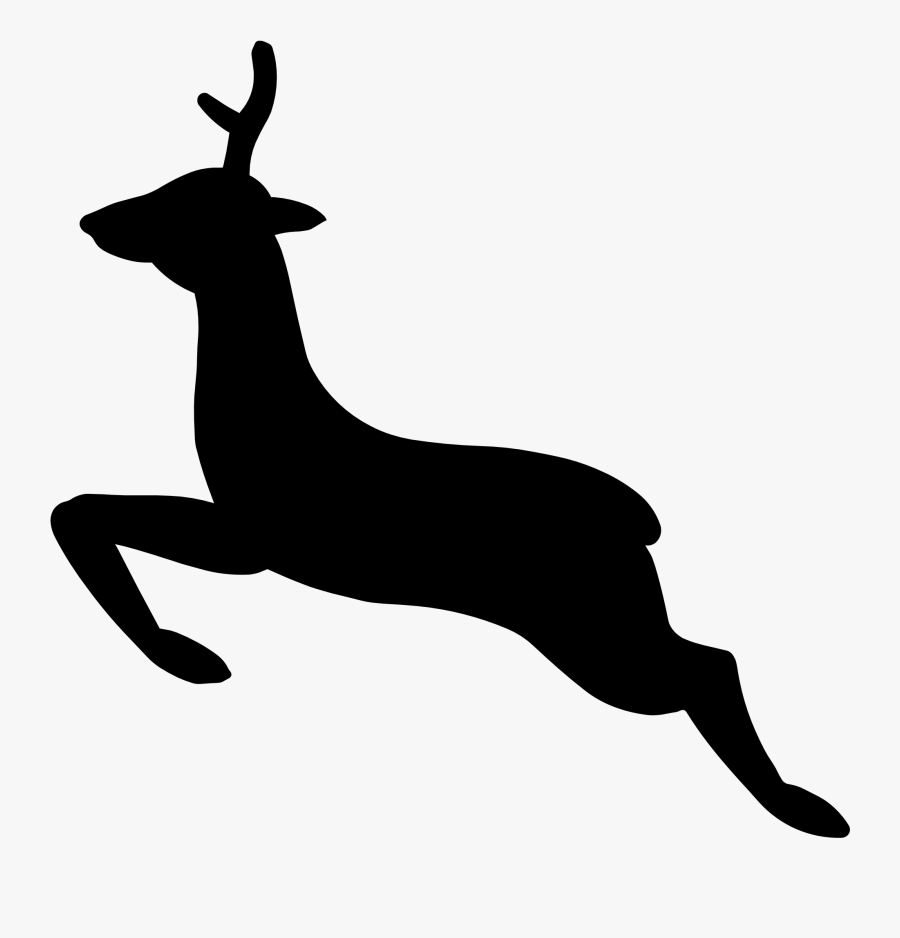 Free Deer Head Silhouette Clip Art - Black Reindeer Clipart, Transparent Clipart