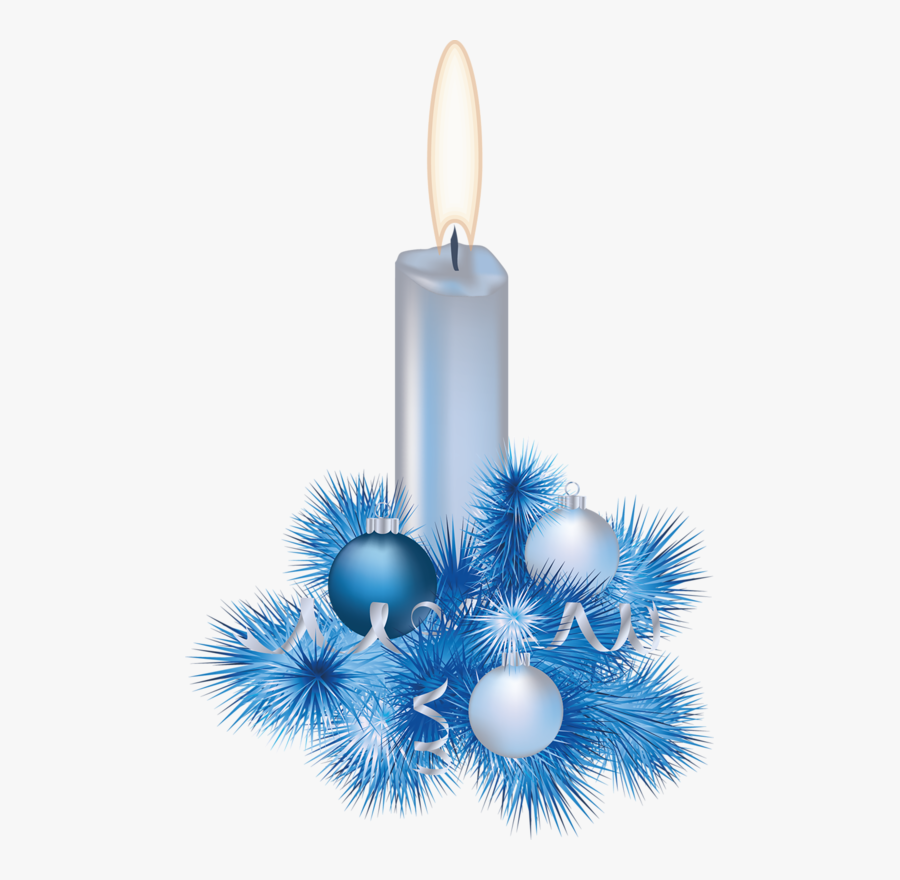 Christmas Blue Candle * - Christmas Candles Png Transparent, Transparent Clipart