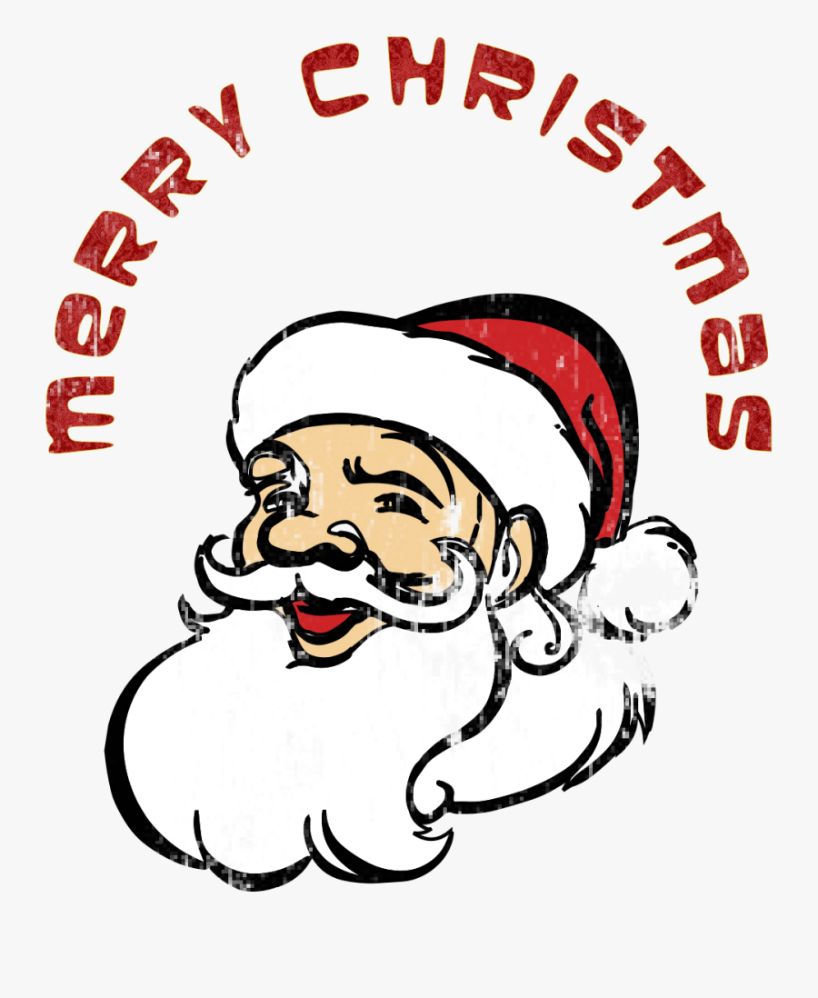 Transparent Santa Head Png - Merry Christmas Santa Clauses, Transparent Clipart