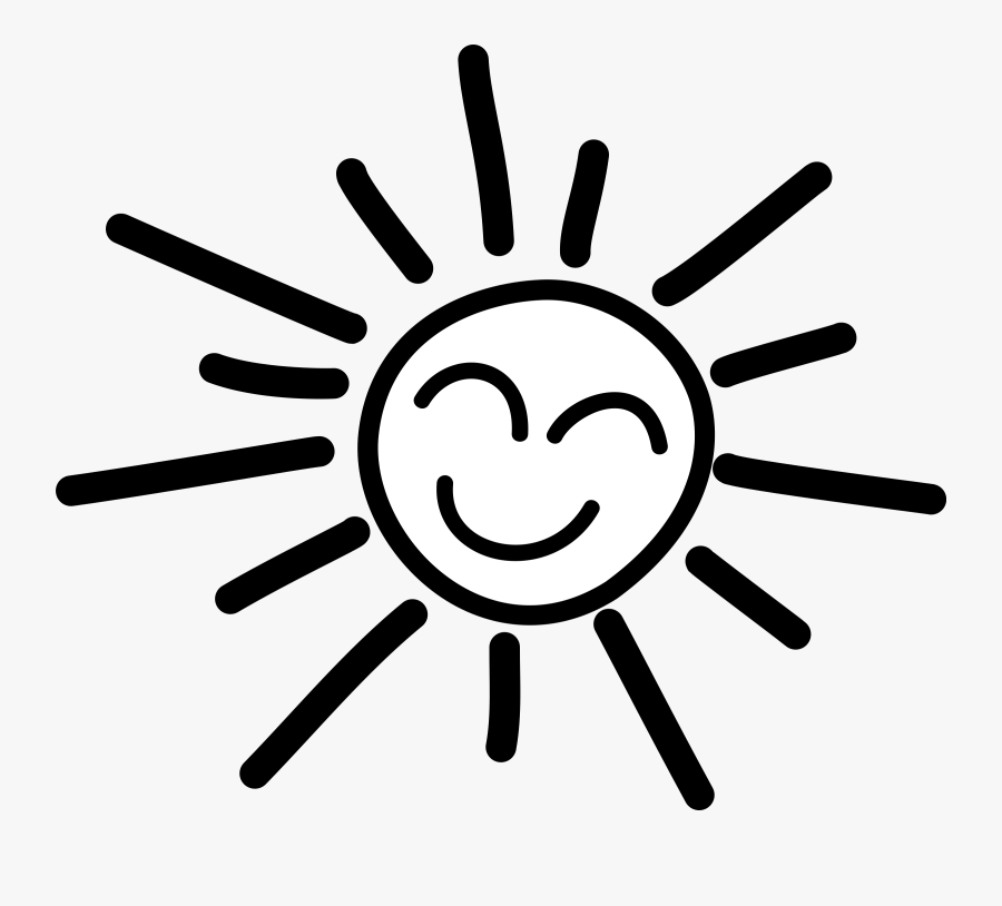 Sun Black And White Sun Clipart Black And White 7 - Smiling Sun Clipart Black And White, Transparent Clipart