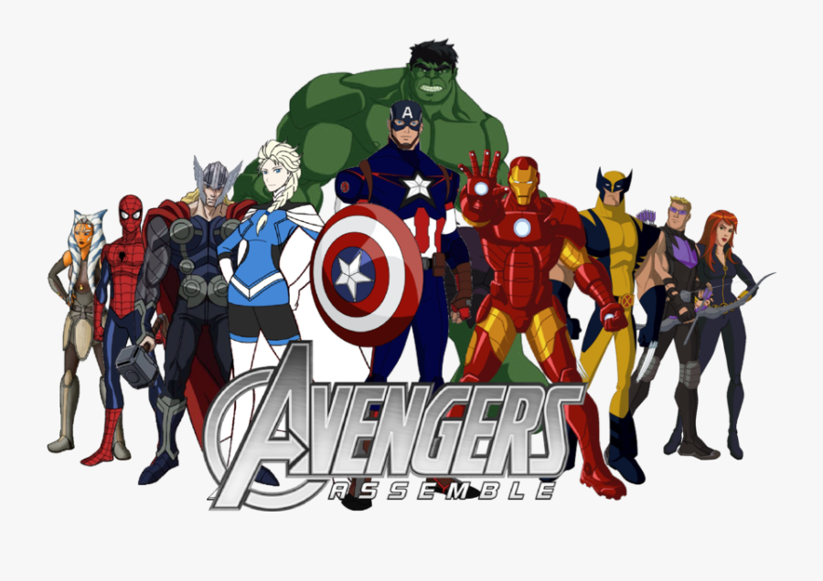 America Hulk Thor Avangers Black Captain Avengers Clipart - Los Vengadores Comic Png, Transparent Clipart