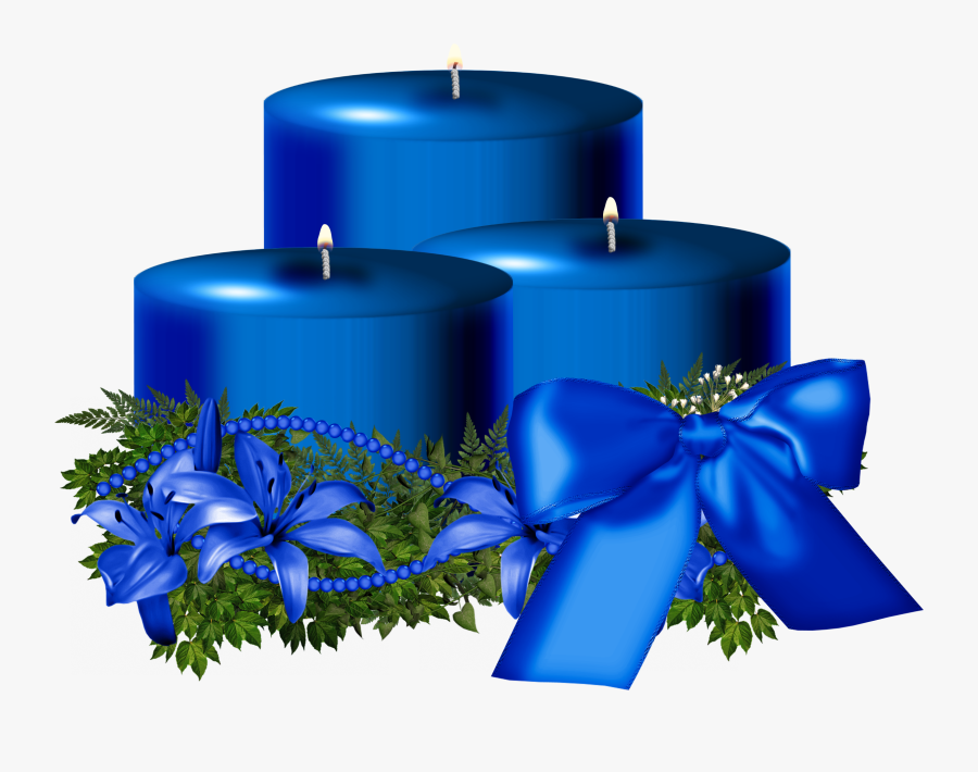 Blue Christmas Candle Png Image - Blue Christmas Candle Clipart, Transparent Clipart
