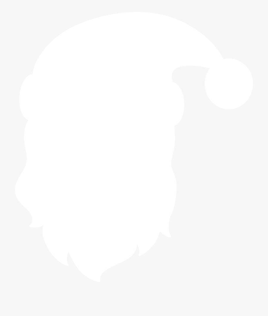 Black And White,clip Art,silhouette - Santa Claus Head Silhouette, Transparent Clipart