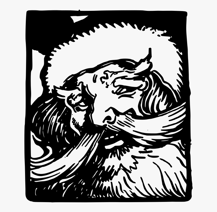 Santa Face - Illustration, Transparent Clipart