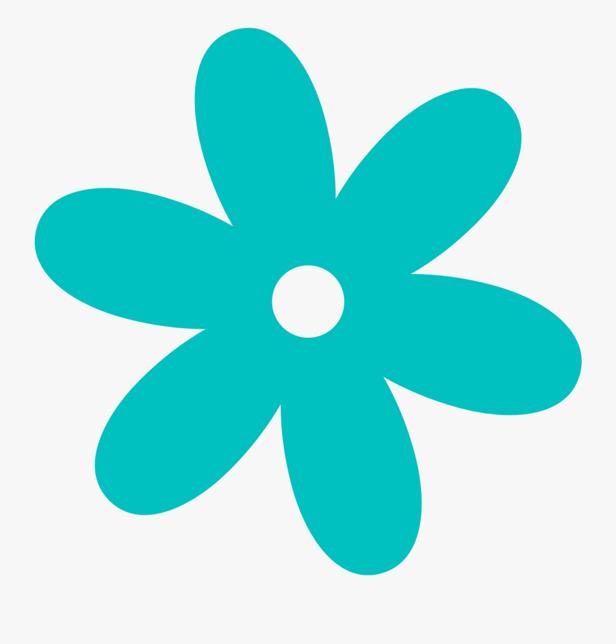 Christmas Flowers Clipart - Turquoise Flower Clipart Png, Transparent Clipart
